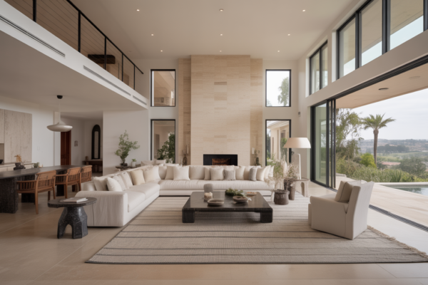 Luxury renovated living room in Mosman with contemporary design and natural light, bespoke interiors.